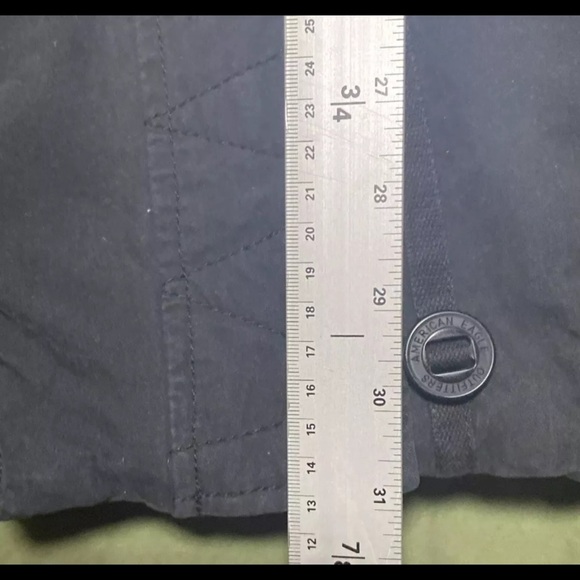 American Eagle Bomber Jacket Mens Small Black Heavy Thick Aviator Y2K Gorpcore - Picture 8 of 9